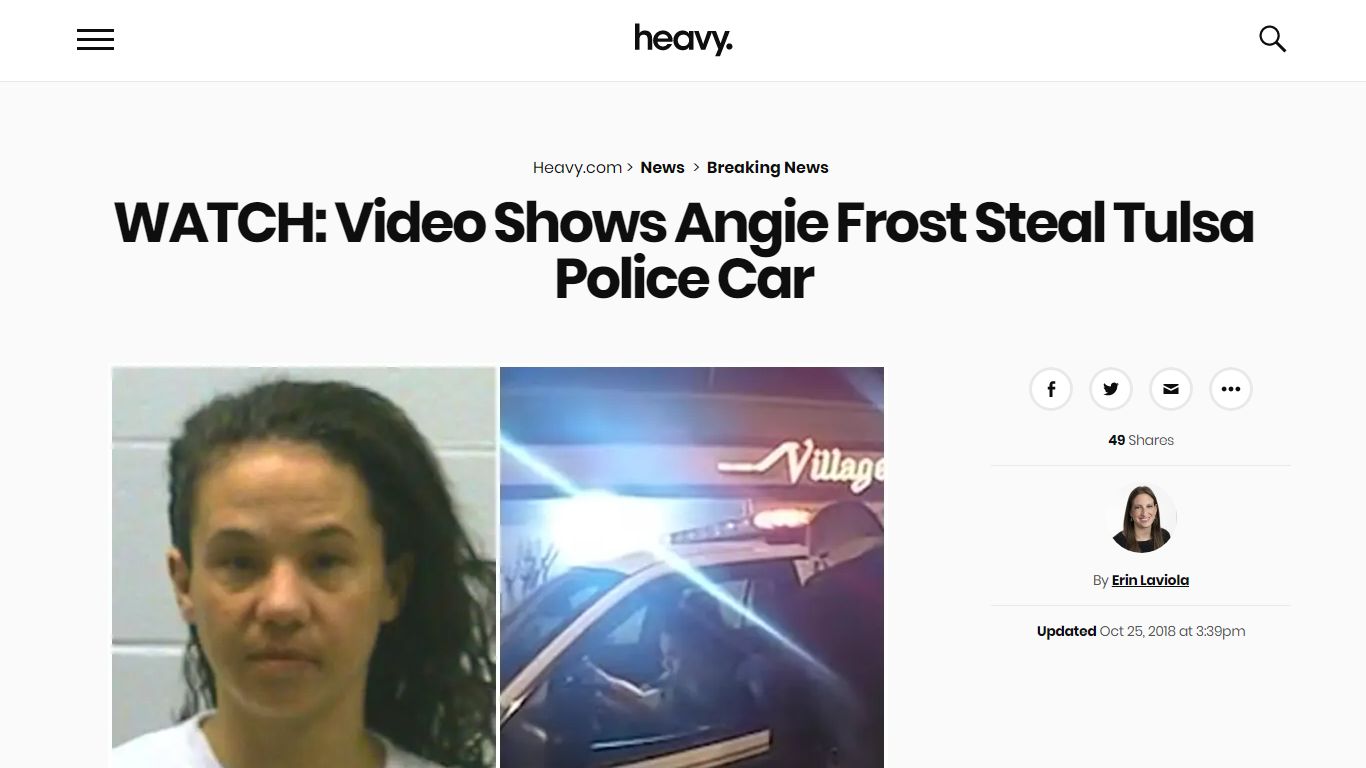 WATCH: Video Shows Angie Frost Steal Tulsa Police Car
